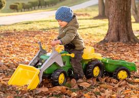priekaba traktoriui mini - Automobilis su pedalais Rolly Toys John Deere 023110, geltonas/žalias - 2 nuotrauka
