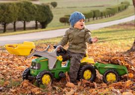 priekaba traktoriui mini - Automobilis su pedalais Rolly Toys John Deere 023110, geltonas/žalias - 3 nuotrauka