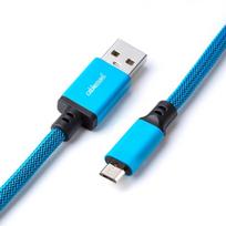 type c i usb a - Klaviatūros laidas Cablemod Classic Coiled Keyboard Cable USB-C / USB Typ-A, žydra - 4 nuotrauka
