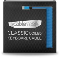 type c i usb a - Klaviatūros laidas Cablemod Classic Coiled Keyboard Cable USB-C / USB Typ-A, žydra - 5 nuotrauka
