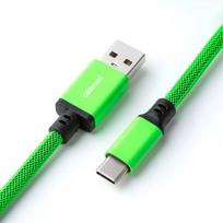 coiled cable - Klaviatūros laidas Cablemod Classic Coiled Keyboard Cable USB-C / USB Typ-A, žalia - 3 nuotrauka