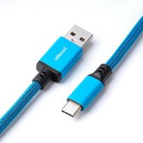 type c i usb a - Klaviatūros laidas Cablemod Pro Coiled Keyboard Cable USB-C / USB Typ-A 150cm, žydra - 3 nuotrauka