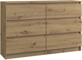 Komoda Top E Shop Malwa 6 M6, ruda, 120x30x77 cm