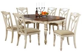 Valgomojo komplektas Home4you Lily 6 Oak/White