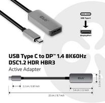usb type c to displayport - Club 3D USB Type C To DisplayPort 1.4 8K30Hz HBR3 Active Adapter - 3 nuotrauka