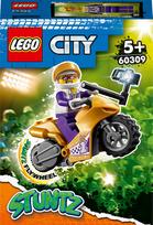 lego motociklas - LEGO City Kaskadininkų motociklas asmenukėms 60309 - 1 nuotrauka