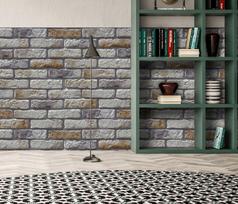 dekoratyviniu plytu - Dekoratyvinis akmuo Stone Master Retr Brick Tiles 245x64mm Grey - 3 nuotrauka