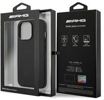 apple leather case 13 pro max - AMG "AMHCP13XDOLBK Leather Back Case iPhone 13 Pro Max" Black - 8 nuotrauka