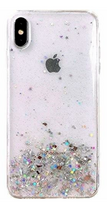senukai iphone - Fusion Accessories "Glue Glitter Silicone Case iPhone 13 Pro Max" Transparent - 1 nuotrauka