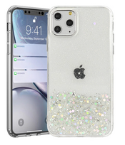 senukai iphone - Fusion Accessories "Glue Glitter Silicone Case iPhone 13 Pro Max" Transparent - 4 nuotrauka