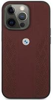 iphone 13 pro odinis deklas - BMW "BMHCP13LRSPPR Leather Back Case iPhone 13 / 13 Pro" Red - 3 nuotrauka
