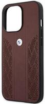 iphone 13 pro odinis deklas - BMW "BMHCP13LRSPPR Leather Back Case iPhone 13 / 13 Pro" Red - 6 nuotrauka