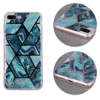 iphone 11 deklas - Fusion Accessories "Geometric Marble Case iPhone 11 Pro" Blue - 2 nuotrauka