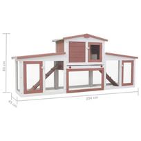 triusiu narvai - Narvas graužikams VLX Large Rabbit Hutch, 2040 mm x 450 mm x 850 mm - 7 nuotrauka