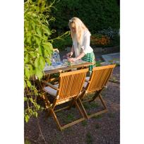 akacija - Lauko stalas Home4you Finlay Acacia, 110 x 75 x 72 cm - 3 nuotrauka