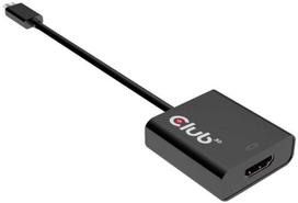 type 1 type 2 adapteris - Club 3D Adapter USB3.1 Type-C To HDMI 4K 60HZ UHD Black - 1 nuotrauka