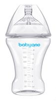 BABYONO dieglių nesukeliantis buteliukas NATURAL NURSING, nuo 0 mėn., 260 ml