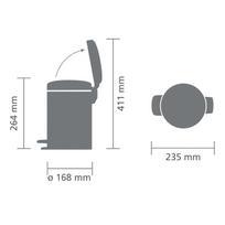 balta siuksliadeze - Šiukšliadėžė Brabantia NewIcon, 3 l - 5 nuotrauka