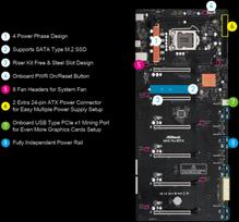 pagrindine plokste - ASRock H510 Pro BTC + Bitcoin Mining - 8 nuotrauka