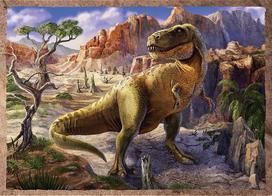 delione dinozauras - Dėlionė Trefl Interesting Dinosaurs 34383, 134 vnt. - 5 nuotrauka