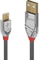 usb type b - Lindy Cromo Line USB 2.0 Type A To Micro USB B Cable 2m Black - 2 nuotrauka
