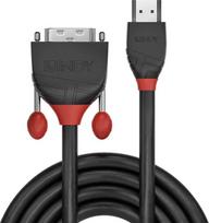 hdmi to dvi d cable - Lindy Black Line HDMI To DVI-D Cable 2m Black - 1 nuotrauka