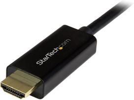 hdmi to displayport kabelis - Laidas StarTech DisplayPort to HDMI, juoda, 2 m - 3 nuotrauka