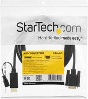 hdmi to vga - Adapteris StarTech HDMI to VGA HD2VGAMM6, juoda, 1.8 m - 5 nuotrauka