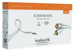 rca kabelis 3 5 - Kabelis Inakustik Star, RCA male x 2 / 3.5 mm, balta, 3 m - 2 nuotrauka