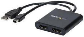 monitoriaus laidas - Laidas StarTech Mini DisplayPort To DisplayPort Multi Monitor Splitter Black - 2 nuotrauka