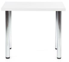 stalvirsis 90 90 - Valgomojo stalas Halmar Modex 90, baltas/chromo, 900x600x750mm - 2 nuotrauka