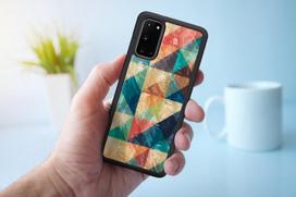 samsung s20 deklas - iKins case for Samsung Galaxy S20 - Mosaic Juodas - 6 nuotrauka