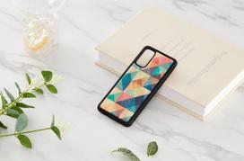 samsung s20 deklas - iKins case for Samsung Galaxy S20 - Mosaic Juodas - 7 nuotrauka