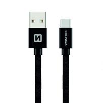 type c to type c laidas 2m - Swissten Textile USB To USB Type-C 3.1 Data And Charge Cable 0.2m Black - 1 nuotrauka
