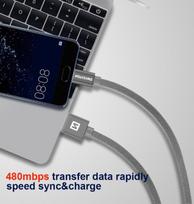 type c to type c laidas 2m - Swissten Textile USB To USB Type-C 3.1 Data And Charge Cable 0.2m Black - 3 nuotrauka