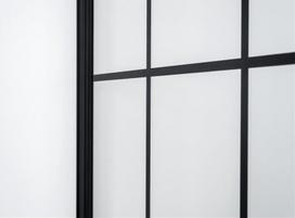 brasta glass - Industrinio stiliaus dušo kabina Baltijos Brasta Kristina Nero Cube - 2 nuotrauka