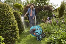 gardena laistymo - Gardena Hose Trolley AquaRoll M Set 25m - 6 nuotrauka
