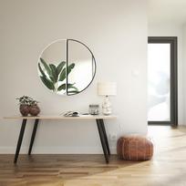 kabinamas veidrodis - Homede Kish Mirror 50x50cm Black/White - 2 nuotrauka