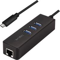 usb c ilgintuvas - LogiLink 3-port USB 3.0 HUB + RJ-45 port UA0283 - 2 nuotrauka