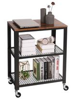 lentyna su ratukais - Songmics Utility Cart Brown/Black - 2 nuotrauka