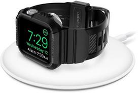 apple watch series 5 - Dėklas išmaniajam laikrodžiui Spigen Rugged Armor Pro Case For Apple Watch Series 4/5 40mm Black - 6 nuotrauka