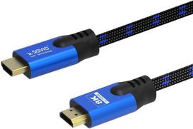hdmi 2.1 kabelis - Savio HDMI Cable 3m Blue - 1 nuotrauka