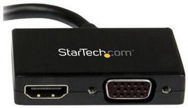adapteris hdmi to displayport - StarTech Mini DisplayPort To HDMI/VGA Travel Adapter Black - 4 nuotrauka