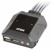 kvm switch usb - Aten CS22DP 2-Port USB DisplayPort Cable KVM Switch - 3 nuotrauka