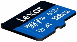 c10 sd - Lexar High-Performance 633x 128 GB, MicroSDXC, Flash memory class 10, With adapter - 6 nuotrauka