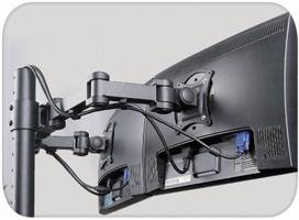 monitor 20 - Techly 13"-27" Desk Stand for 2 Monitors w/Clamp - 2 nuotrauka