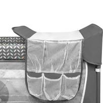 maniezas 2in1 - Kelioninė lovytė Lionelo Flower 2in1 Grey Sacandi - 9 nuotrauka
