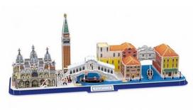 cubicfun 3d puzzle - 3D dėlionė CubicFun City Line Venice MC269H, 126 dalių - 2 nuotrauka