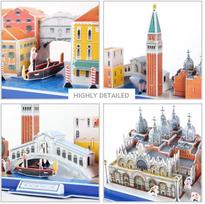 cubicfun 3d puzzle - 3D dėlionė CubicFun City Line Venice MC269H, 126 dalių - 3 nuotrauka