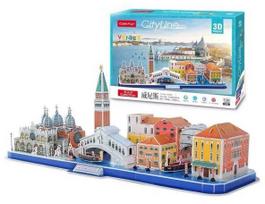 cubicfun 3d puzzle - 3D dėlionė CubicFun City Line Venice MC269H, 126 dalių - 4 nuotrauka